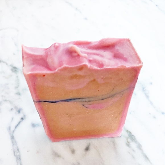 Handmade Cold Process Rhubarb Tallow Soap - Picture 1 of 6